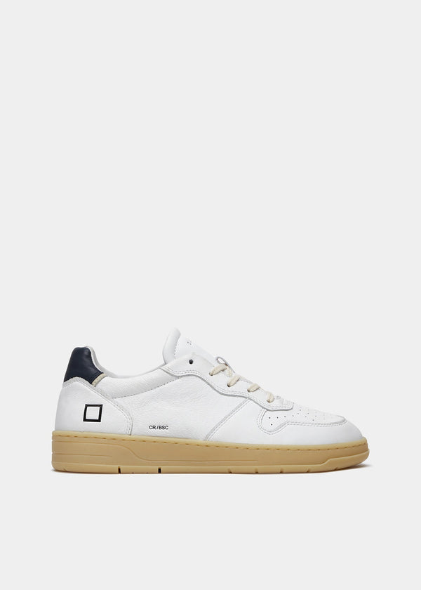 D.A.T.E. SNEAKERS COURT BASIC WHITE-BLUE